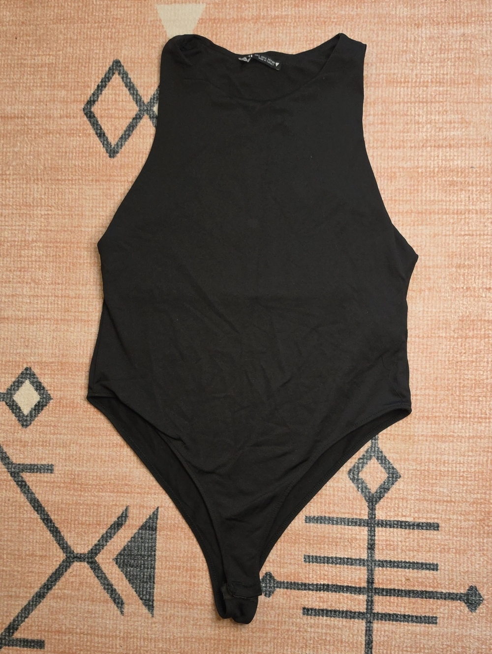 Zara Black Sleeveless One-Piece Bodysuit